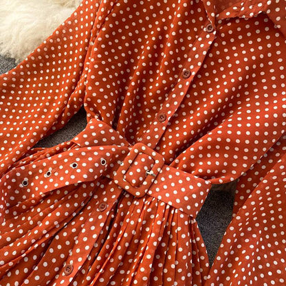 Ayla - Långärmad Maxiklänning i Vintagestil