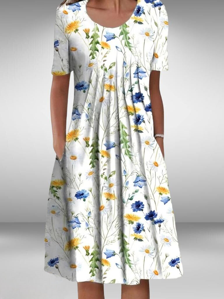 Filippa - Elegant stor kjol för kvinnor med rund hals