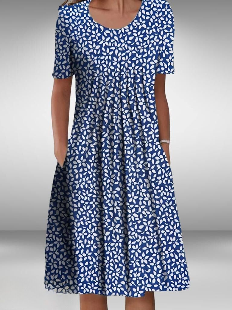 Filippa - Elegant stor kjol för kvinnor med rund hals