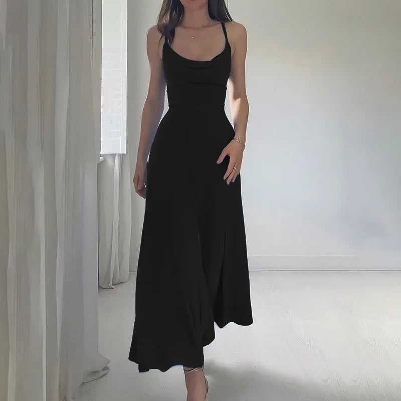 Leah - Eleganta Maxiklänning Med Drapering