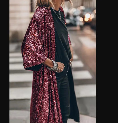 Pixie - Kimono med glamourinslag