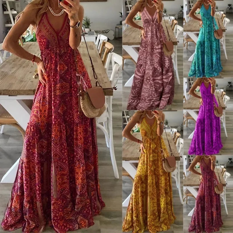 Freija - Färgglad klänning